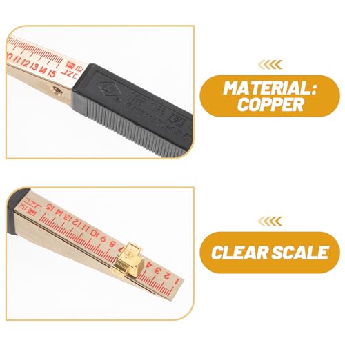 Uonlytech Taper Gauge Wedge Shaped Feeler Gauge 6.10 inch Flatness Measuring Tool for Welding Thickness Gap Width Engineering Inspection Home DIY