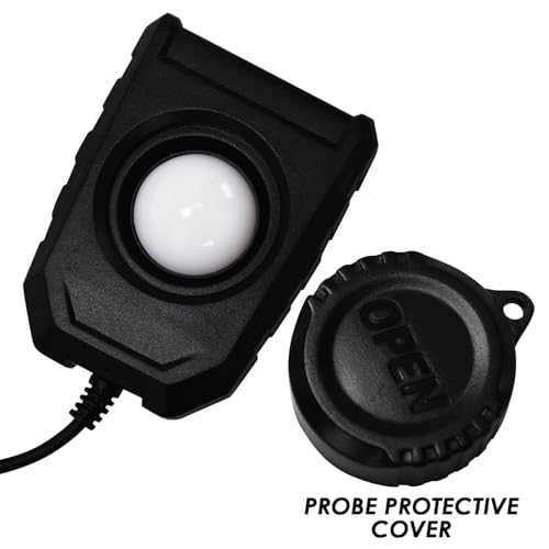 Digital Light Meter, Handheld Illuminance Meter with 360° Rotating Sensor, 0~200,000Lux Range Luxmeter with 4 Digit LCD Display, Data Hold, Max/Min for Plants, Photography, Headlights, Home, Office