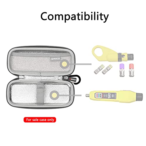 RLSOCO Carrying Case for Klein Tools VDV512-101 Explorer 2 Coax Tester Kit & Compatible with Klein Tools VDV002-820 Coax Push-On Connector VDV Kit (Case Only)