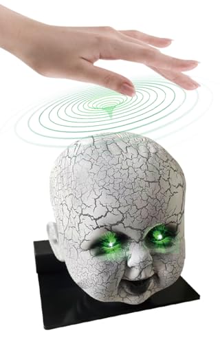 Creepy Doll Head EMF Device Paranormal Ghost Hunting Equipment (Green) green