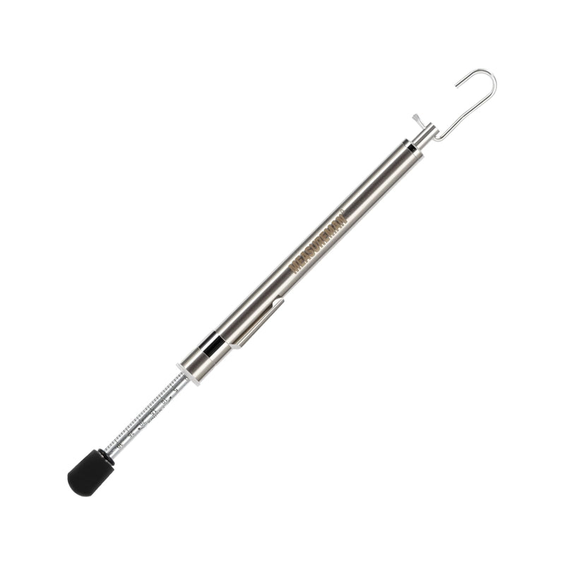 MEASUREMAN Dual-End Door Force Gauge, 0-35 Lbs/16kg Push Pull Tester, Stainless Steel Body with Hook, Door Closer & Lock Adjustment 0-35 Lbs / 16kg & with Hook