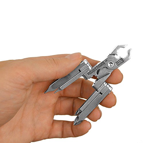 SWISS+TECH ST53100 Stainless Steel 19-in-1 Key Chain Multi Tool, Polished Finish (Single Pack) single pack