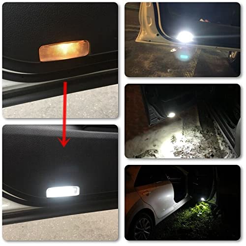 2Pcs LED Courtesy Door Light for Toyota 4Runner Camry Prius Tundra Sienna Avalon Lexus IS ES GS LS RX GX LX Powered by High Power SMD Xenon White LED Error Free