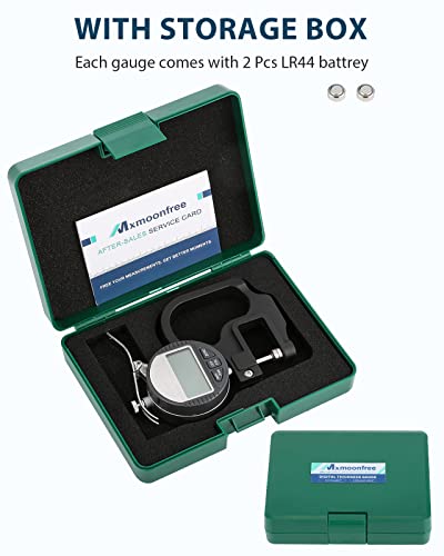Digital Thickness Gauge 0.5inch, 0.00005"/0.001mm Resolution