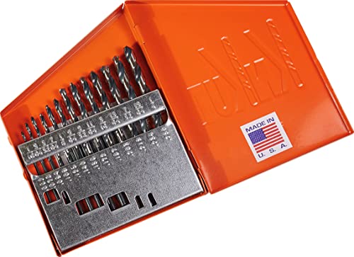 KnKut 13 Piece Jobber Length Drill Bit Set 1/16"-1/4" by 64ths
