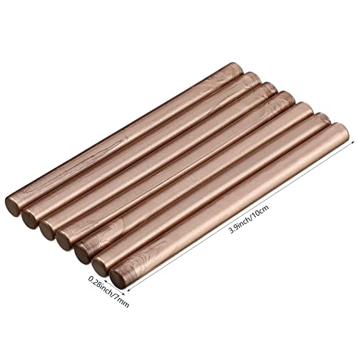 Containlol 24 Pcs Sealing Wax Sticks for Glue Gun 7 mm, Champagne Gold Champagne