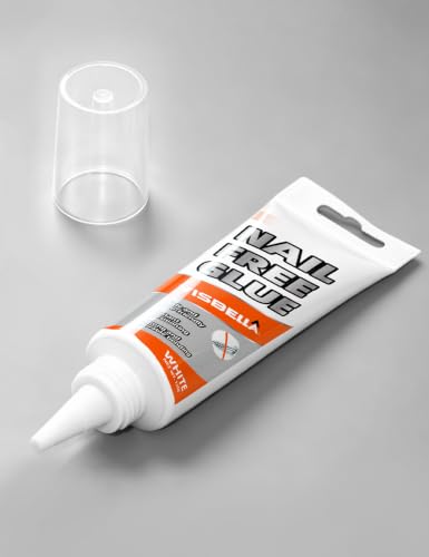 Visbella Nail Free Glue, Heavy-Duty Mounting Adhesive, No Nails Strong Bond Glue for Wood, Ceramic, Metal & More, White Instant Grab Adhesive 4.4oz. 2pcs