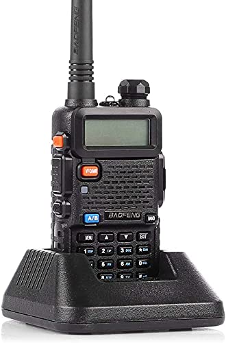 Baofeng UV-5R Two Way Radio Dual Band 144-148/420-450Mhz Walkie Talkie 1800mAh Li-ion Battery(Black)