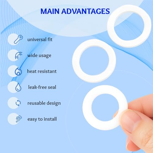 25pcs 1-Inch Silicone Gasket Set – Flat Sealing Washers and O-Rings for Faucet, Pipe, Tap, Hose, and Plumbing Connections – Durable Leak-Proof Silicone Assortment Kit 1 inch Pack of 25