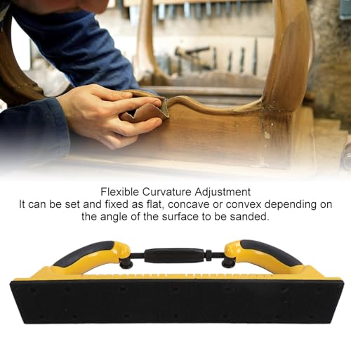 Longboard Hand Sanding File, Flexible Adjustable Dust Extraction Sanding Block for Drywall Automotive ABS 15.75 x 2.76 Inch 1 Pack