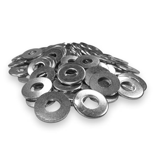 BCP Fasteners #6 Zinc-Plated SAE Flat Washers, 1000 Pack