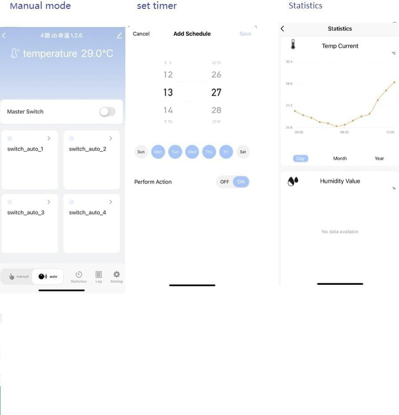 Easy Operation,Zigbee WiFi Temperature Switch ,with Waterproof Temperature Sensor Probe ,Remote Monitoring,Tuya App Remote 4 Channel 10A Clean Contact Relay Switch(tuya zigbee hub Needed) 4CH 110V Temperature Module