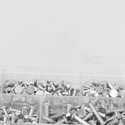 350pcs Flat Head Solid Rivets M4 Kit 4/6/8/10/12/16/20mm