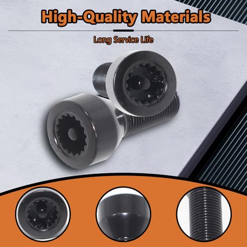 5PCS 36136786191 M14x1.25mm Wheel Lock Set Lug Nuts Bolt Fit for BMW Mini, I3 I8 M2 M4 F80 X2 X4 X6 with Master Key