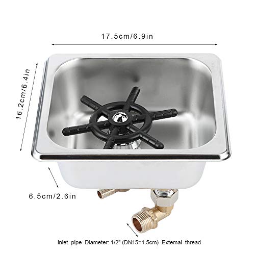 Automatic Stainless Steel Pitcher Rinser, Cup Washer Cleaner Glass Rinser for Hotel Bar Cafe, Stainless Pitcher Rinser