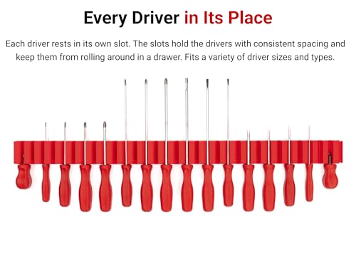 TEKTON 40-Tool Modular Driver Organizer Set | ODM91240 Red