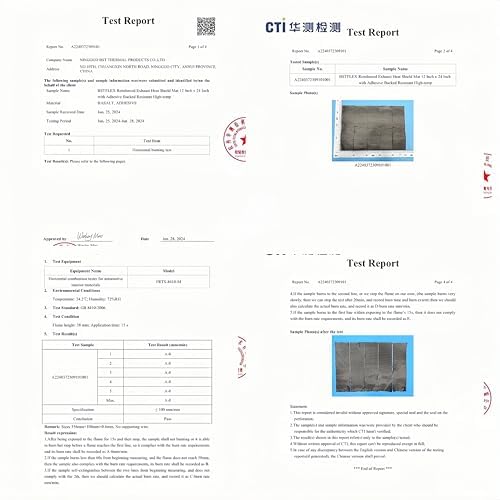 Reinforced Exhaust Heat Shield Mat 24'' x 24'' with Adhesive Backed Resistant Thermal Barrier for Hose and Auto Use Heat Insulation Sheet 24 Inches x 24 Inches(With Adhesive)