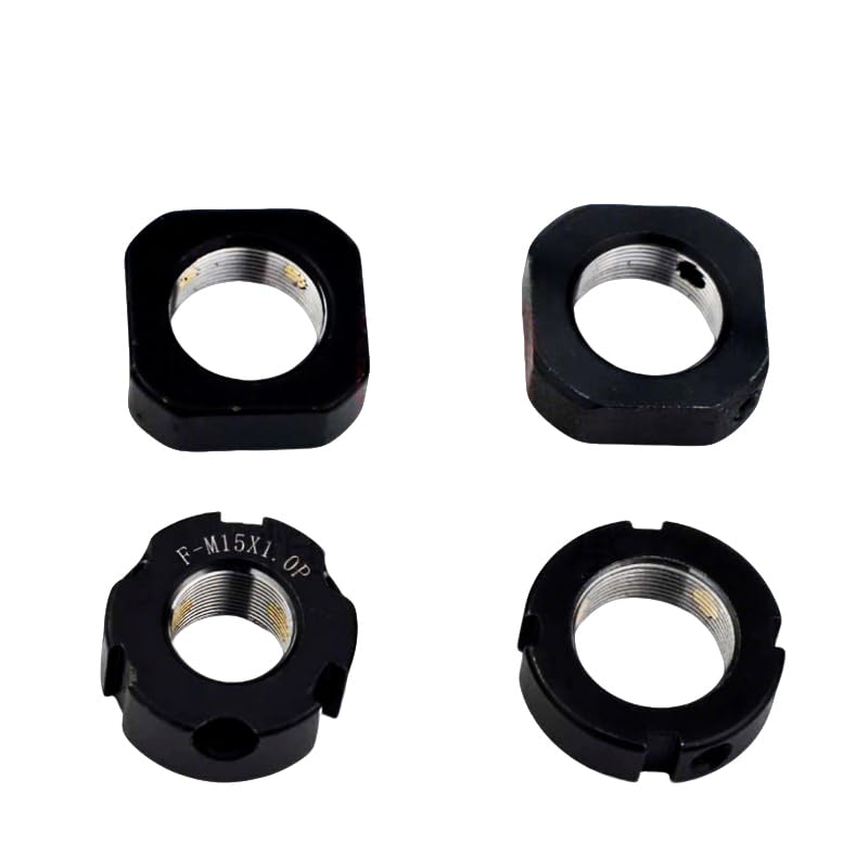 DN8 Lock Nut for Roller Screw，5Pack M8 x 1.25 Hex Nut, 42CrMo Steel, 6H Precision, Phosphated and Lubricated Anti Backlash, Copper Setscrew Included 5