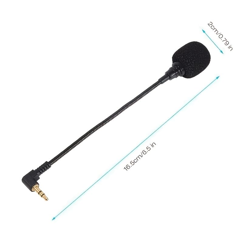 Mini Flexible Gooseneck Microphone, 3.5mm, 6.7 Inch | Stereo Condenser Mic, Portable Wired, Audio Recording, For Laptop Notebook Computer