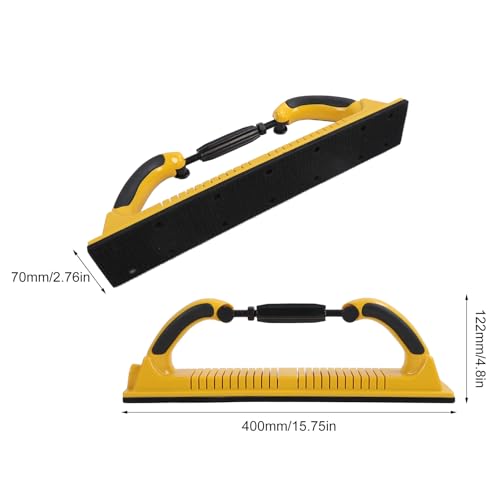 Longboard Hand Sanding File, Flexible Adjustable Dust Extraction Sanding Block for Drywall Automotive ABS 15.75 x 2.76 Inch 1 Pack
