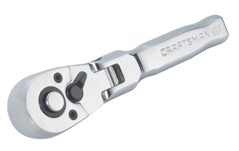 CRAFTSMAN Flex Head Ratchet, Stubby, SAE, 72-Tooth, 3/8-Inch Drive (CMMT99425) 3/8 in
