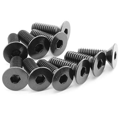 heyous 10 Sets Aluminum Alloy Keymod Screw and Nut Replacement Set for Railed Parts Fit Rail Sections for Hunting