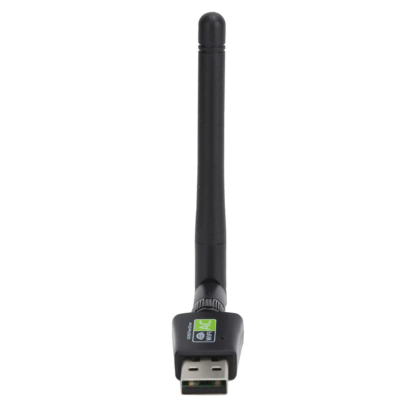 Generic USB WiFi Adapter Wireless Network Card 600Mbps 2.4Ghz 5Ghz Dual Band USB 2.0 Mini Portable for RTL8811CU Chip for Plug and Play with ABS Material Black