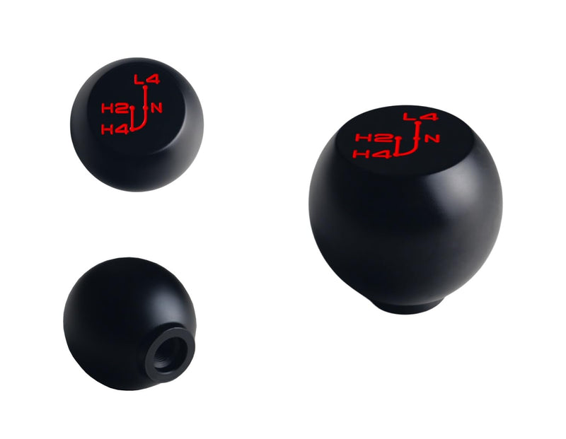 JGR Billet Aluminum Flat Top Classic Engraved 4x4 Transfer Case Shifter Knob Compatible with Toyota Truck Hilux 4Runner Tacoma RF1A VF Red