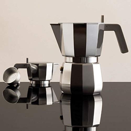 Alessi Moka, Espresso coffee maker. 3 cups.,grey grey
