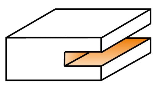 CMT 822.364.11B 3-Wing Slot Cutter with Bearing and Arbor, 1/4-Inch Cutting Length and 1/2-Inch Shank