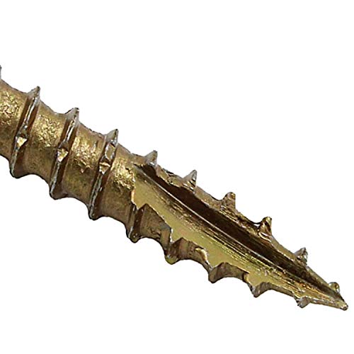 #7 x 3 Bronze Coated Tiny Finish Head Multipurpose Wood Screw - Torx/Star - ACQ Compatible - 1 Pound 118 Screws 3" 1 LB
