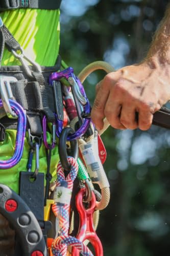 Omega Pacific Deputy Tool Carrier - Professional Grade Aluminum 4.57-Inch Arborist Equipment with 1.02-Inch Gate Opening, Lightweight 3.8oz Design for Harnesses and Saddles Ultra-Violet