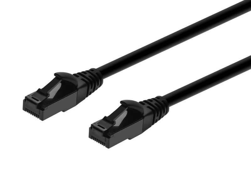 Monoprice Cat6A Flexible TPE Patch Cable - 25 Feet - Black | UTP, 24AWG, 500MHz, Pure Bare Copper, Snagless RJ45, Ethernet Cable - Flex Series