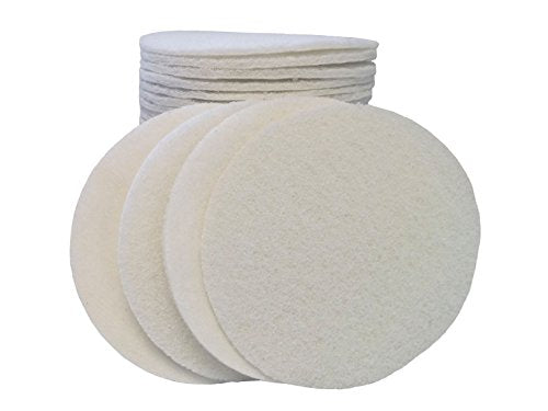 Starcke Scouring Pads, 5 inch 25 Pack Sanding Pads, White Automotive Sandpaper for Automotive Paint & Paint Supplies, Non Abrasive Auto Body Supplies, Aluminum Oxide Surface Conditioning Scuff Pad Non Abrasive/Polishing