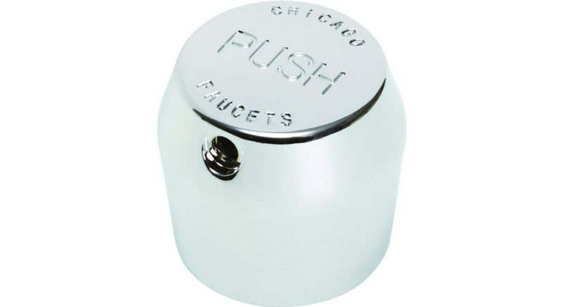 Chicago Faucets, 665-PSHJKCP, MVP Metering Handle with Push Index, Chrome