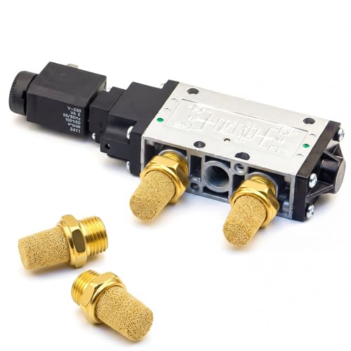 20 Pcs Air Pneumatic Mufflers1/4" Inch Npt Male Thread Sintered Bronze Exhaust Muffler Silencer Sintered Bronze Pneumatic Muffle