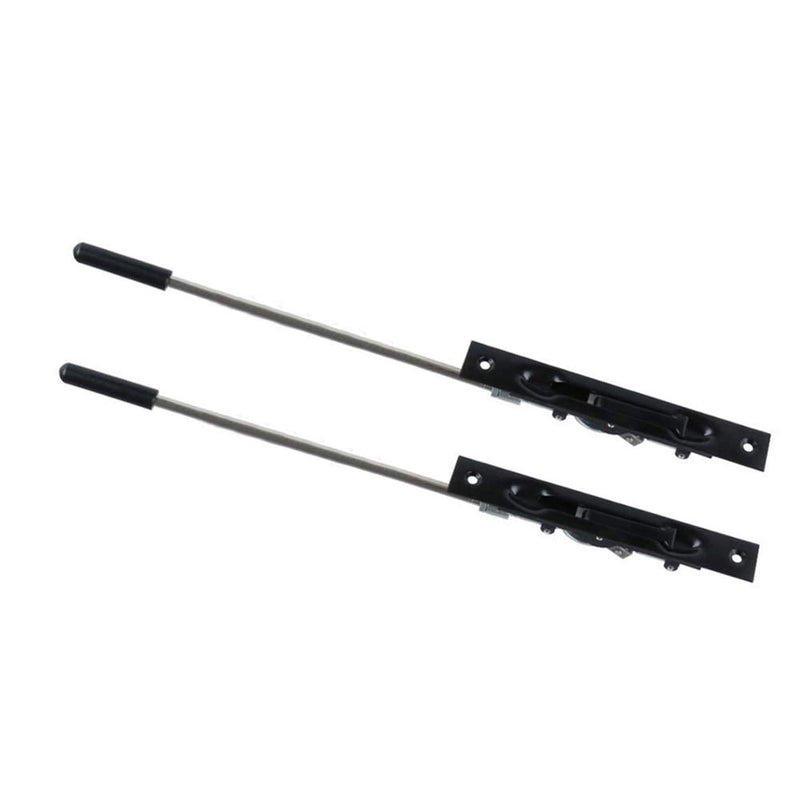 TOGU 2 Pack Solid Lever Extension Flush Bolt Latch Slide Bolt Lock in 6" 8" 10" 12",Concealed Security Door Lock for French Doors,Composite Doors,Wood Doors,Double Doors,Matte Black Finish-12" 12 inch-2pcs