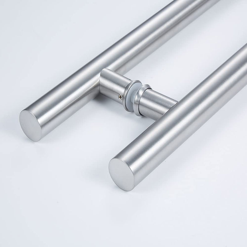 12inch/Thick 1.2mm/304 Push Pull Door Handle Solid Standoffs Heavy-Duty Commerial Grade-304 Stainless Steel Door Pull for Pulling and Pushing Sliding,Barn Glass and Shower Doors 12 Inch Silver