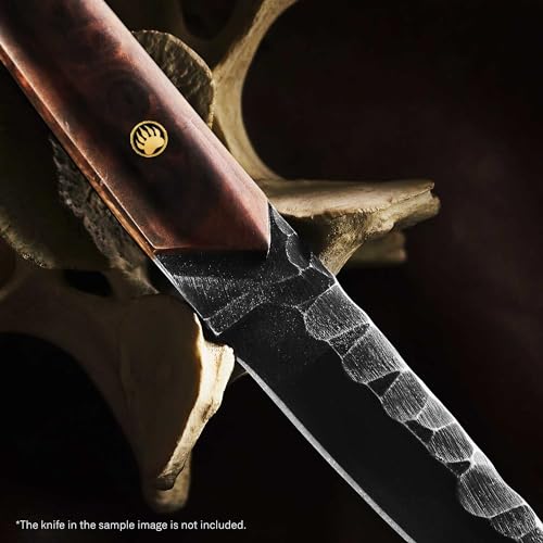 Mosaic Pin for Knife | Decorative Brass Heavy Duty Knife Handle Pins for Fixed Blade Knives | Handmade Pocket Knife Pins Tools (Bear Claw, 3/8" (10mm)) Bear Claw 3/8" (10mm)