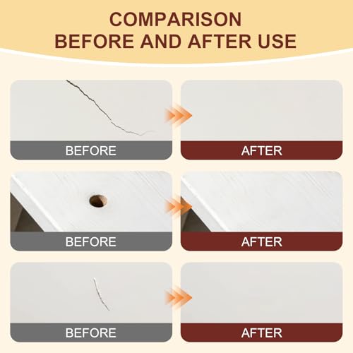 Wood Filler, Wood Putty, 2 Pack White Water-Based Wood Repair Kit