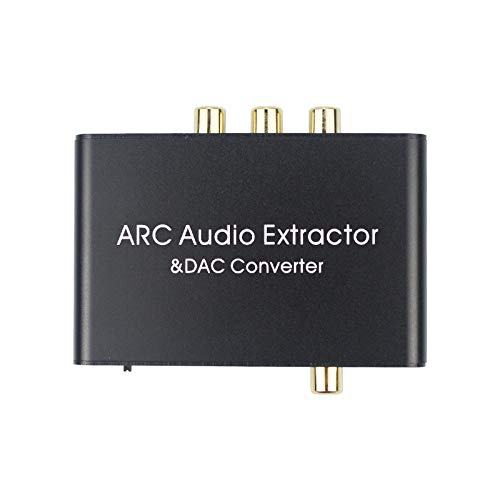 HDMI ARC Audio Extractor Pro, 192KHz DAC Converter, HDMI ARC to Optical Coaxial and Analog L/R RCA 3.5mm, Digital Optical SPDIF Coaxial to Analog Audio Converter for TV Sound System (H103-ARC Pro) H103-ARC Pro