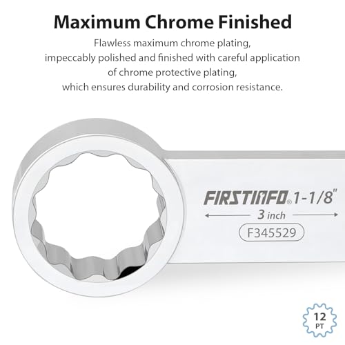 FIRSTINFO 1/2-inch Drive 1-1/8" Torque Adapter, 12-Point Box End 1/2-inch Drive / 1-1/8"