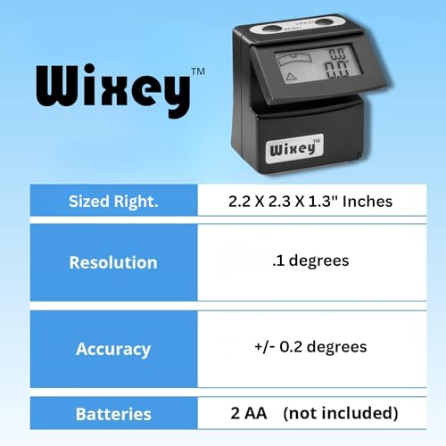 Wixey Digital Angle Gauge with Flip-Out Display & Magnetic Base