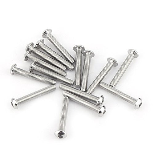 Button Head Hex Socket Head Bolts Screws Nut Assortment Kit, 300Pcs M3 Stainless Steel Hex Socket Screws Nuts with Storage Box, Fastener