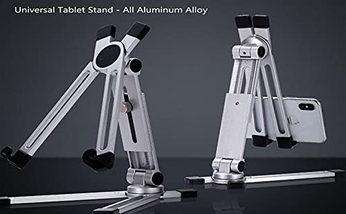 Portable Fold-Up Travel Stand Aluminum, Universal Tablet Stands Holder Foldable Multi-Angle Adjustable Stand for Tablet/Phone/Notebook Holder for Surface Notebook Monitor