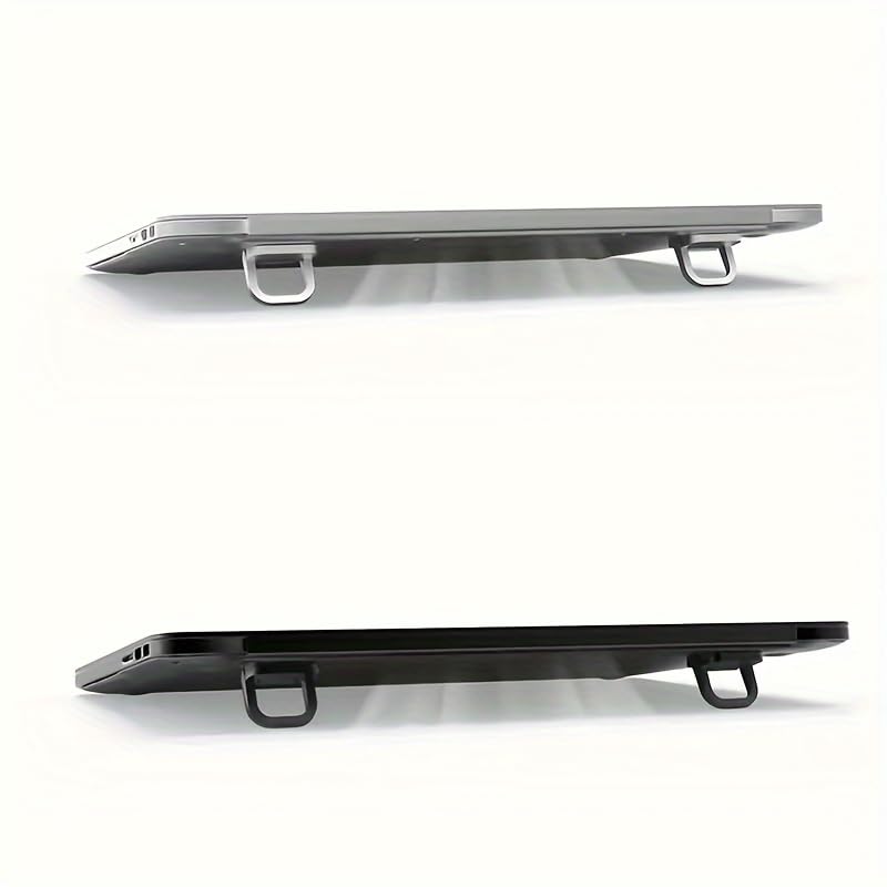 2Pcs Mini Foldable Laptop Feet Stand | Portable, Self-Adhesive, Notebook Keyboard Elevator Brackets, Heat Dissipation Laptop Riser, For Home Office