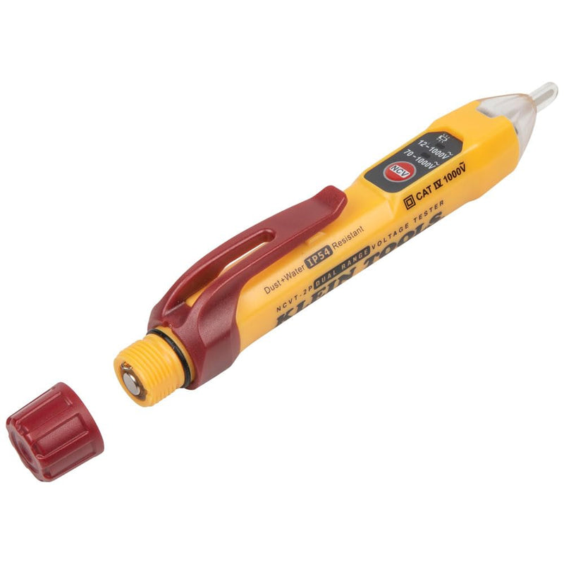 Klein Tools NCVT2PKIT Non-Contact Voltage Tester with Outlet Tester, 12-48V AC or 48 - 1000V AC Dual Range for Broad Application Volt Tester w/ Receptacle Tester
