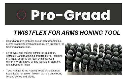 TwistFlex Revolver Chamber Hone for 9mm Pistols, 400 Grit Silicon Carbide