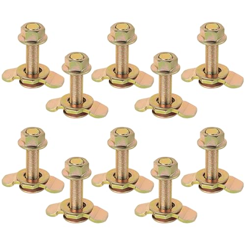 L Track Threaded Stud Fittings, Pack of 10, Gold
