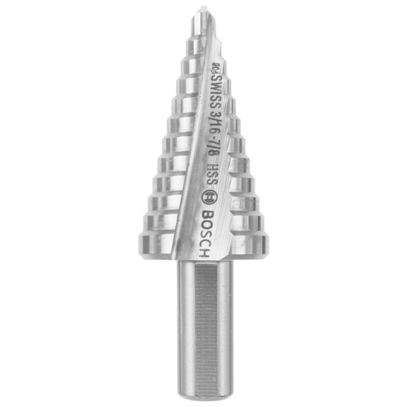 Bosch SDC2 3/16 in. to 7/8 in. High-Speed Steel Turbo Step Drill Bit
